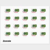 Eye OPTHAMOLOGIST MERRY CHRISTMAS MD DOCTOR Hart Sticker (Vel)