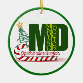 Eye OPTHAMOLOGIST MERRY CHRISTMAS MD DOCTOR Keramisch Ornament
