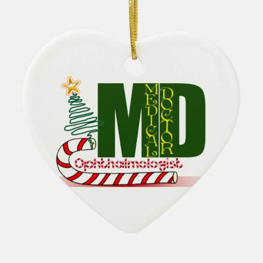 Eye OPTHAMOLOGIST MERRY CHRISTMAS MD DOCTOR Keramisch Ornament (Voorkant)