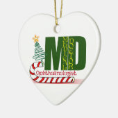 Eye OPTHAMOLOGIST MERRY CHRISTMAS MD DOCTOR Keramisch Ornament (Links)