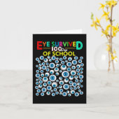 Eye overleefde 100 dagen van school leraar Kinder  Kaart (Gele Bloem)