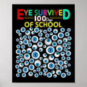 Eye overleefde 100 dagen van school leraar Kinder Poster (Voorkant)