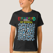 Eye overleefde 100 dagen van school leraar Kinder  T-shirt (Voorkant)