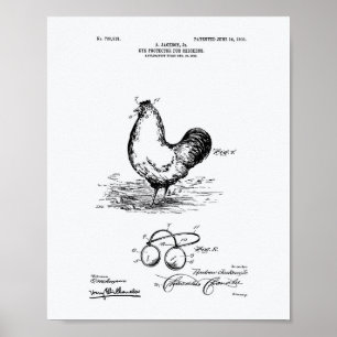 Eye Protector Kippen 1903 Patent Art White Paper Poster