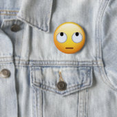 Eye Roll Emoji Pin Ronde Button 5,7 Cm (In situ)