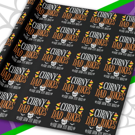 Eye Roll Joke Halloween Corny Dad Jokes Halloween Cadeaupapier