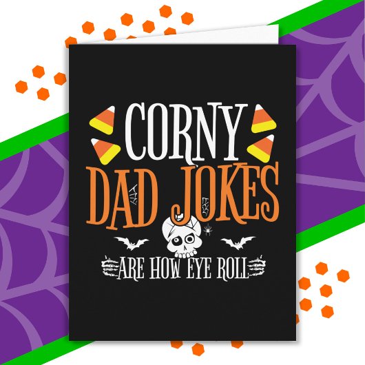 Eye Roll Joke Halloween Corny Dad Jokes Halloween Kaart