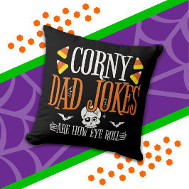 Eye Roll Joke Halloween Corny Dad Jokes Halloween Kussen