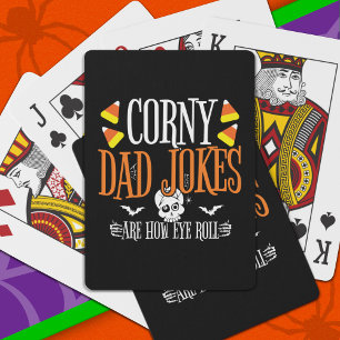 Eye Roll Joke Halloween Corny Dad Jokes Halloween Pokerkaarten