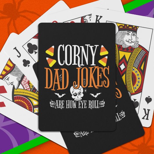 Eye Roll Joke Halloween Corny Dad Jokes Halloween Pokerkaarten