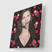 Eye Roll Vierkante Klok (Hoek)