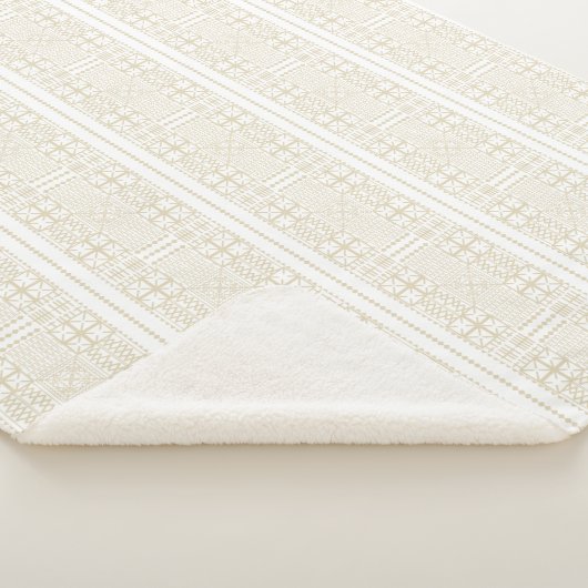 Eye-Rolling Beauty Wodaabe Geometric Sherpa Deken (3/4)