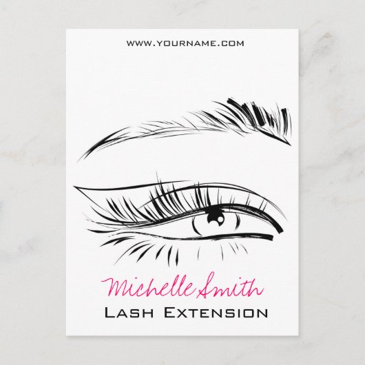 Eye Sketch Mascara Lash Extension Briefkaart (Voorkant)