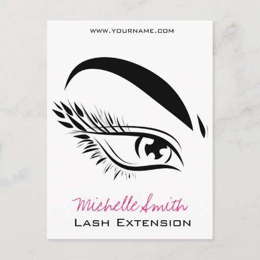 Eye Sketch Mascara Lash Extension Briefkaart (Voorkant)