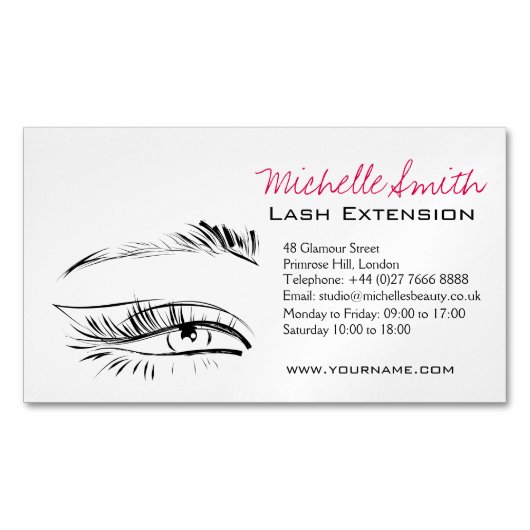 Eye Sketch Mascara Lash Extension Magnetisch Visitekaartje (Voorkant)
