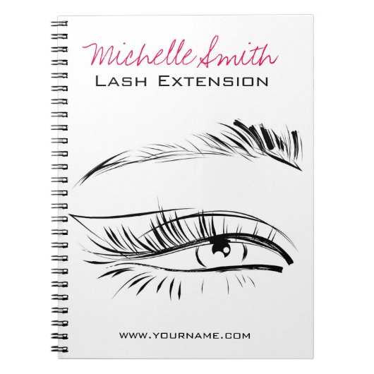 Eye Sketch Mascara Lash Extension Notitieboek (Voorkant)