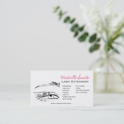 Eye Sketch Mascara Lash Extension Visitekaartje (Staand voorkant)