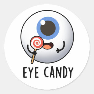 Eye Snoep Cute Eyeball Pun Ronde Sticker