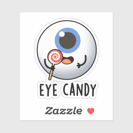 Eye Snoep Funny Eyeball Pun Sticker (Vel)