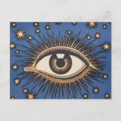 Eye Stars Moon Celestial Briefkaart (Voorkant)