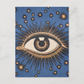 Eye Stars Moon Celestial Briefkaart (Voorkant)
