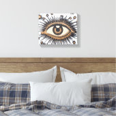 Eye Stars Moon Celestial Canvas Afdruk (Insitu (Slaapkamer))