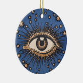 Eye Stars Moon Celestial Keramisch Ornament (Rechts)