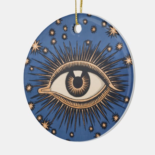 Eye Stars Moon Celestial Keramisch Ornament (Links)
