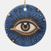 Eye Stars Moon Celestial Keramisch Ornament (Achterkant)