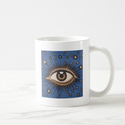 Eye Stars Moon Celestial Koffiemok (Rechts)