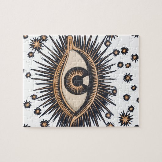 Eye Stars Moon Celestial Legpuzzel (Horizontaal)