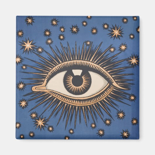 Eye Stars Moon Celestial Magneet (Voorkant)