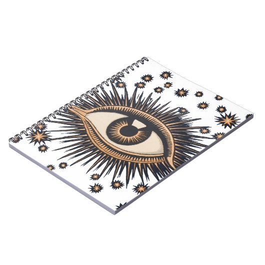 Eye Stars Moon Celestial Notitieboek (Linkerzijde)