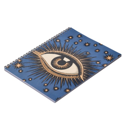 Eye Stars Moon Celestial Notitieboek (Linkerzijde)