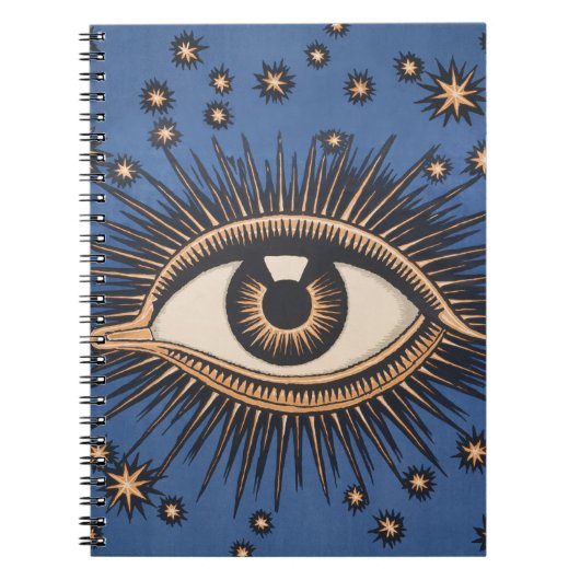 Eye Stars Moon Celestial Notitieboek (Voorkant)