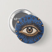 Eye Stars Moon Celestial Ronde Button 5,7 Cm (Voorkant /achterkant)