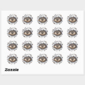 Eye Stars Moon Celestial Ronde Sticker (Vel)