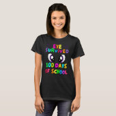 Eye Survived 100 Days Of School Students Teachers  T-shirt (Voorkant volledig)