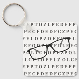 Eye Test Chart and Specs Monogram Optician Sleutelhanger