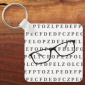 Eye Test Chart and Specs Monogram Optician Sleutelhanger (Voorkant)