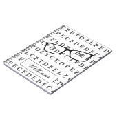Eye Test Chart and Specs Personalised Optician Notitieboek (Linkerzijde)