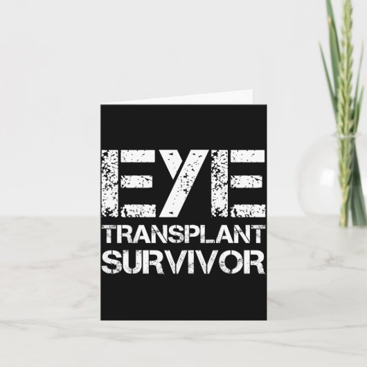 Eye Transplant Survivor For Transplant Awareness D Kaart (Voorkant)
