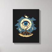 Eye Tree Moon Art Canvas Afdruk (Voorkant)
