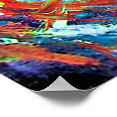 Eye Twisted en Trippy Schilderen blauw Poster (Hoek)