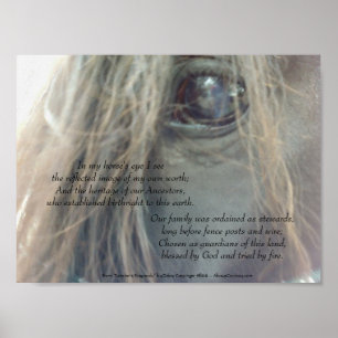Eye van mijn paard, 11x8.25 matte afdrukken uv poster