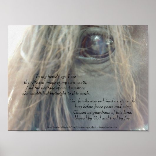Eye van mijn paard, 11x8.25 matte afdrukken uv poster (Voorkant)