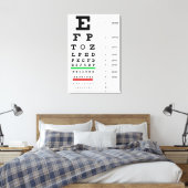 Eye Vision Snellen Chart Ophthalmology Canvas Afdruk (Insitu (Slaapkamer))