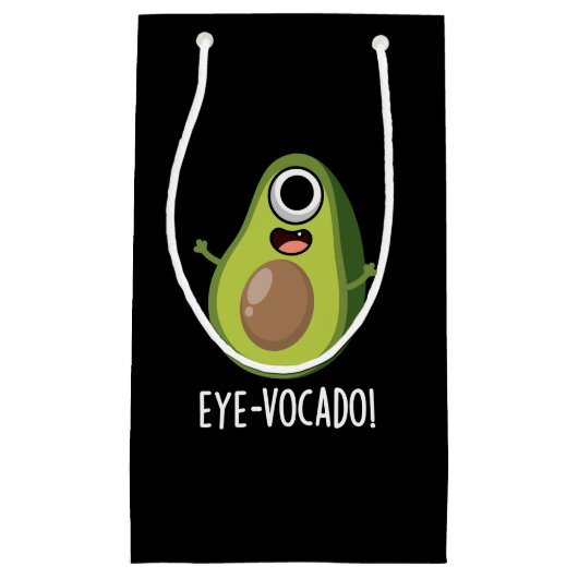 Eye-vocado Grappige Avocado Pun Donker BG Klein Cadeauzakje (Voorkant)