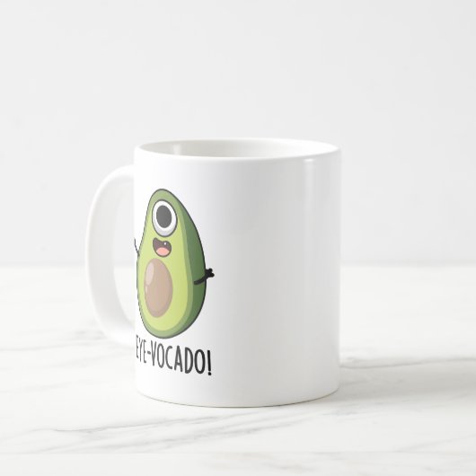 Eye-vocado grappige avocado woordspeling koffiemok (Voorkant links)