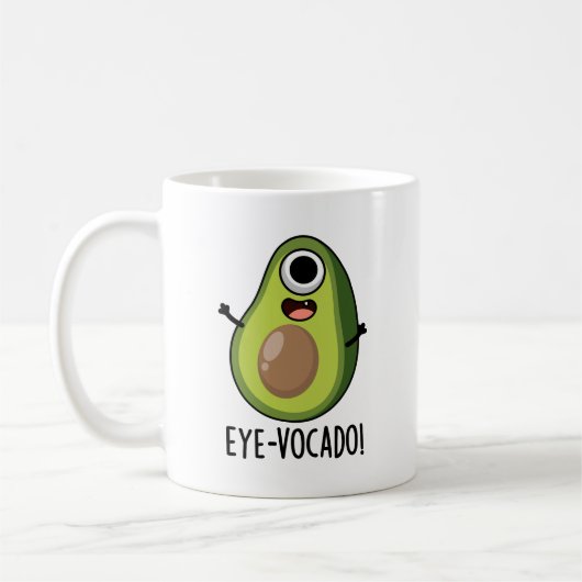 Eye-vocado grappige avocado woordspeling koffiemok (Links)